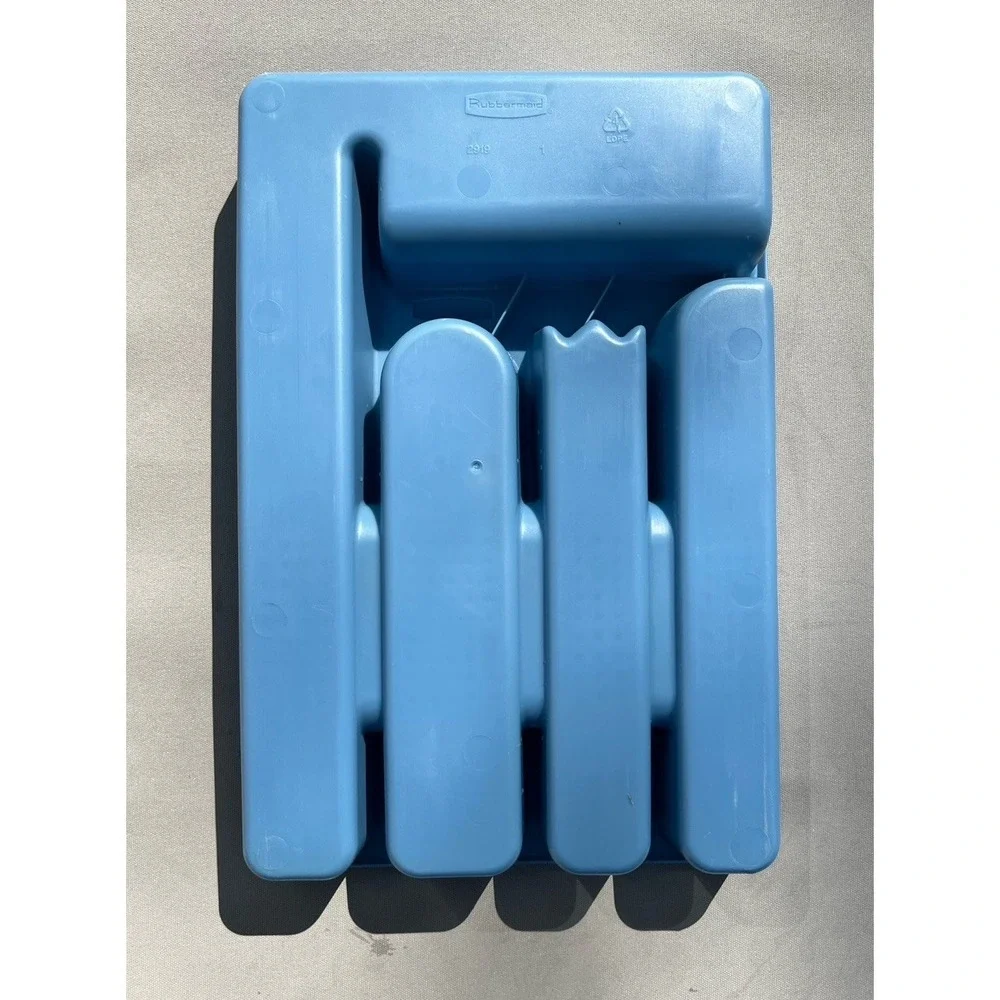 Rubbermaid 2919 Light Blue Silverware Keeper Tray Organizer Flatware‎